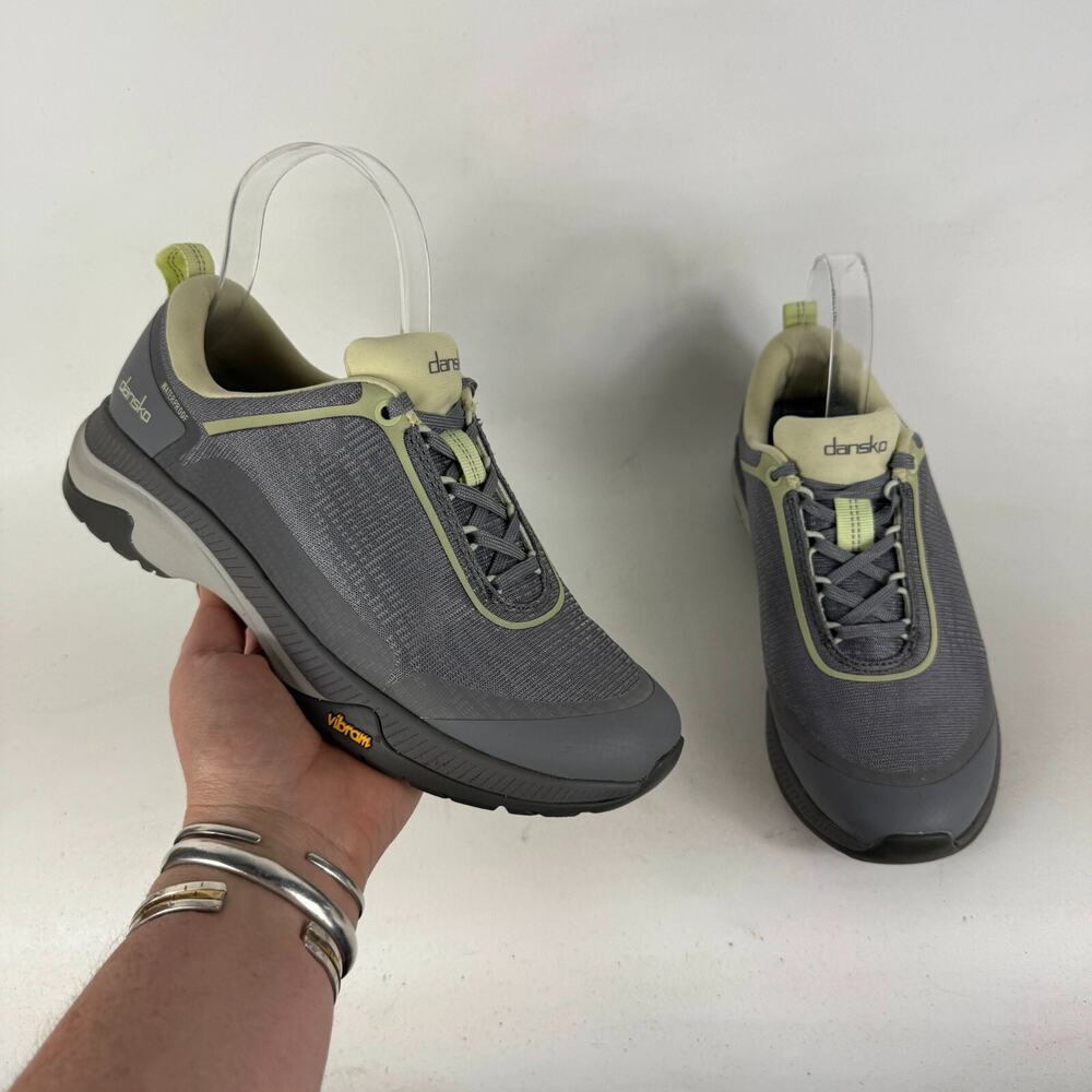 Dansko Makayla Sneakers Women's 6 Gray Lace-Up Low Top Waterproof Hiking Shoes